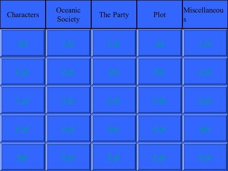 2 pt3 pt4 pt5pt1 pt2 pt3 pt4 pt5 pt1 pt2pt3 pt4pt5 pt1pt2pt3 pt4 pt5 pt1 pt2 pt3 pt4pt5 pt1pt Characters Oceanic Society The PartyPlot Miscellaneou s.