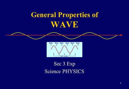 General Properties of WAVE