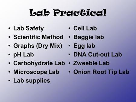 Lab Practical Lab Safety Scientific Method Graphs (Dry Mix) pH Lab