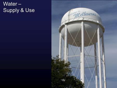 Water – Supply & Use. Groundwater –Vadose zone (formerly known as the unsaturated zone) –Zone of saturation or water table –Capillary fringe –In general,