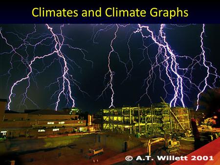 Climates and Climate Graphs. Weather: the state of the atmosphere at a given time and place.