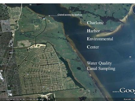 Charlotte Harbor Environmental Center Water Quality Canal Sampling Gated access to harbor.