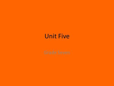 Unit Five Grade Seven 1. anecdote (n) a short account of an incident in someone’s life syn: tale, story, sketch, vignette, yarn Ex. Many anecdotes relate.