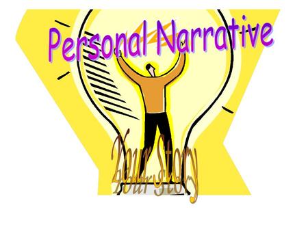 Is an interesting story about the writer. Is written in the first person (using the pronouns I, me, and my. Has a beginning, a middle, and an end. Presents.