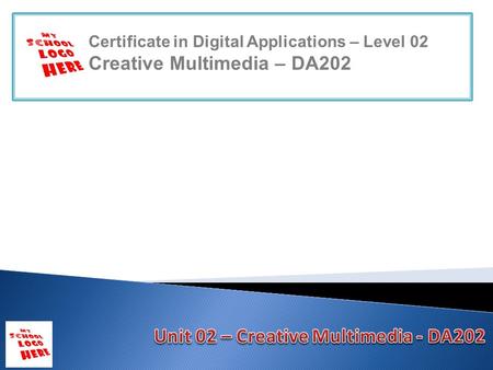 Certificate in Digital Applications – Level 02 Creative Multimedia – DA202.