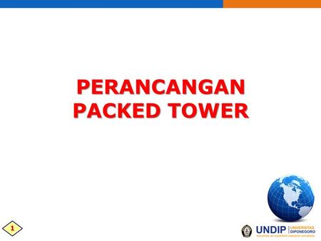 Perancangan packed Tower.