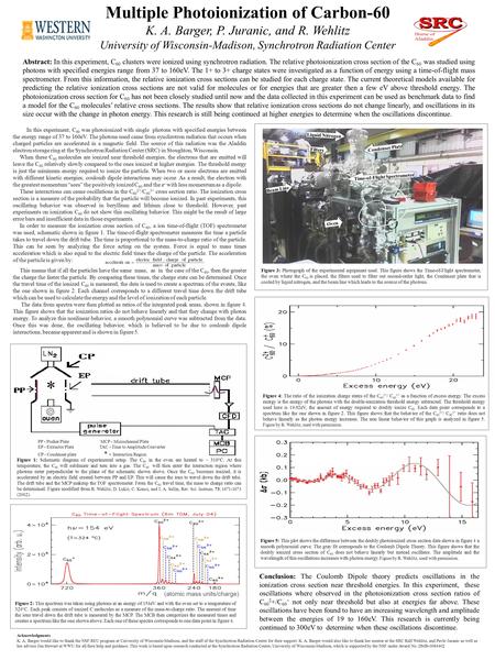 In this experiment, C 60 was photoionized with single photons with specified energies between the energy range of 37 to 160eV. The photons used came from.