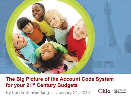 The Big Picture of the Account Code System for your 21 st Century Budgets By Londa Schwierking January 21, 2014.