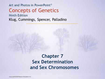 Copyright © 2009 Pearson Education, Inc. Art and Photos in PowerPoint ® Concepts of Genetics Ninth Edition Klug, Cummings, Spencer, Palladino Chapter 7.