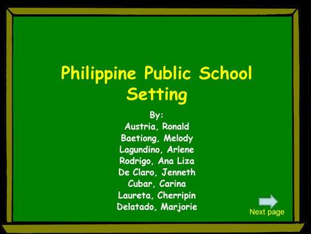 Philippine Public School Setting