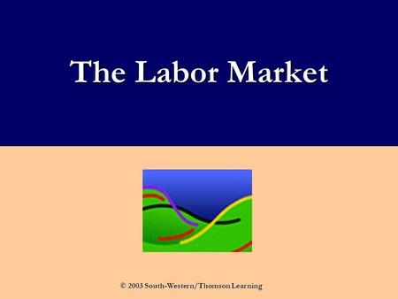 The Labor Market © 2003 South-Western/Thomson Learning.