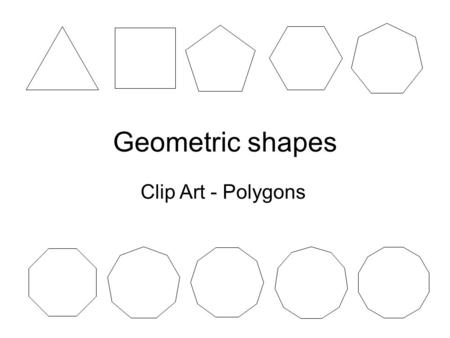 Geometric shapes Clip Art - Polygons. Triangle - 3 sides.