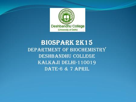 Department of biochemistry