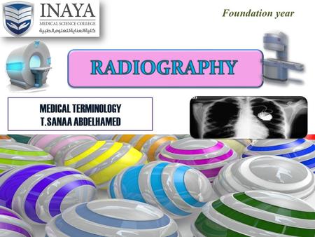 Foundation year MEDICAL TERMINOLOGY T.SANAA ABDELHAMED.