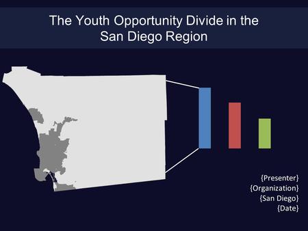 The Youth Opportunity Divide in the San Diego Region {Presenter} {Organization} {San Diego} {Date}