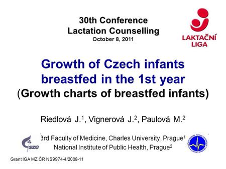 30th Conference Lactation Counselling October 8, 2011