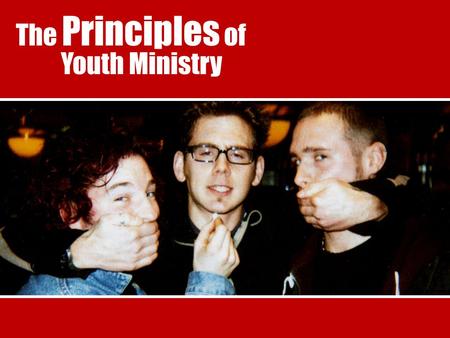 The Principles of Youth Ministry. “This generation may be thoughtful, even hungry, but they are also cynical and cautious. They have been lied to…They.