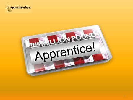 1 Apprentice!. Q.1 What is an Apprenticeship? 2 ABCD A TV programmeAn old way of learning Unpaid workWorking in an industry.