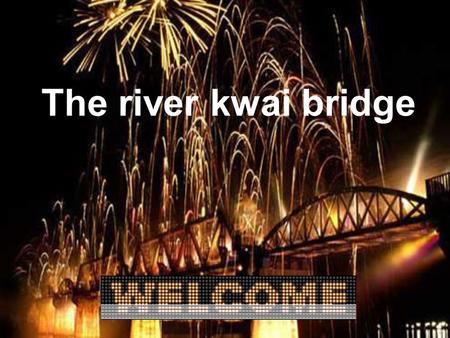 The river kwai bridge Tamarkan, Thailand. c. 1945. Train crossing the wooden bridge which spanned the Mae Klong River (renamed Kwai Yai River in 1960).