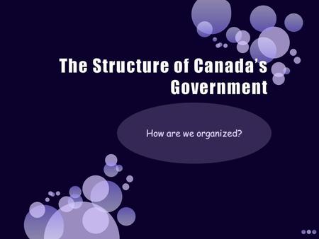 Technically, the Queen of England is our head of state. On paper, she has the final say on all government decisions in Canada. This is called a constitutional.