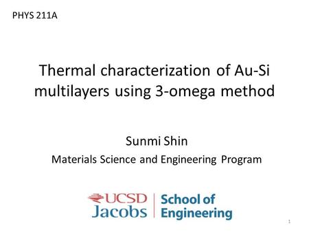 Thermal characterization of Au-Si multilayers using 3-omega method