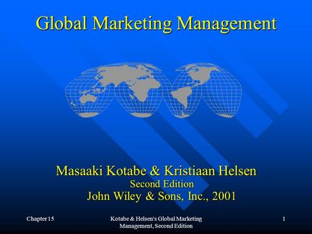 Global Marketing Management