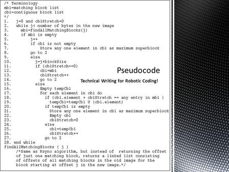 Technical Writing for Robotic Coding!.   du/products/teaching_robotc_cort ex/fundamentals/introtoprogramm ing/thinking/videos/fundamentals.