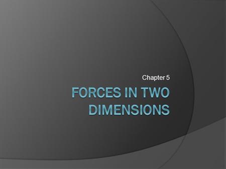 Chapter 5. 5.1 Vectors  Shows both direction and magnitude  Can act in multiple directions at given time Must be drawn at appropriate angles to evaluate.