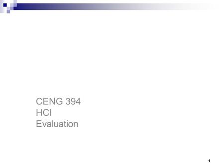 CENG 394 Introduction to Human-Computer Interaction