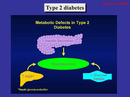 Type 2 diabetes Derek LeRoith. Insulin Resistance: A Core Defect of The Metabolic Syndrome Insulin Resistance Dyslipidemia Obesity Hypertension Dysfibrinolysis.