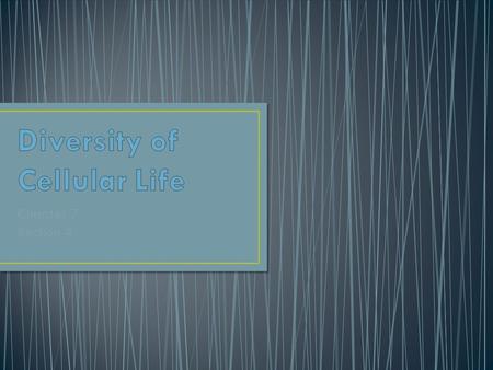 Chapter 7 Section 4. A re the simplest form of life C hemical elements organized into cells become living matter. A ll organisms are made-up of cells.