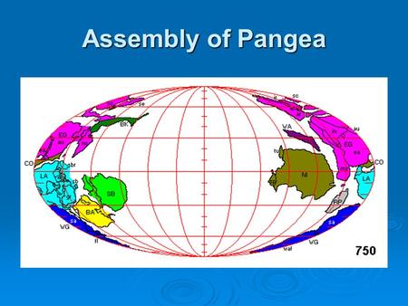 Assembly of Pangea. Breakup of Pangea.