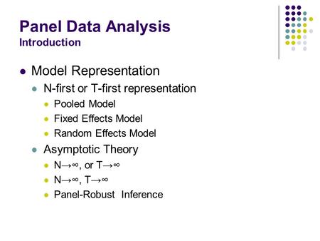 Panel Data Analysis Introduction