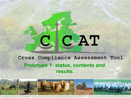 Prototype 1: status, contents and results. Cross Compliance Assessment Tool Introduction and demonstration of Prototype1 (PT1) tool Overall contents Overview.