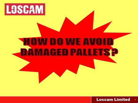 1 Loscam Limited. 2 Pallets should be stored in a clean and dry facility Secure and with adequate air circulation, free from the possibility of flooding.