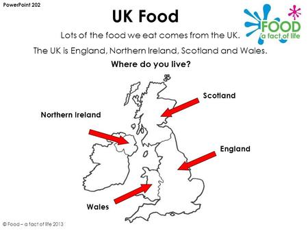 UK Food Lots of the food we eat comes from the UK.