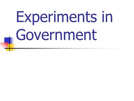 Experiments in Government. State Constitutions The Articles of Confederation Economic Problems Specter of Rebellion The Philadelphia Convention.