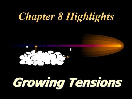 Chapter 8 Highlights Growing Tensions Section 8-1.