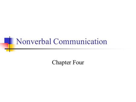 Nonverbal Communication