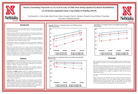 Introduction Memory Functioning Trajectories as a Level of Severity of Child Abuse during Inpatient Psychiatric Rehabilitation : An 18-Month Longitudinal.