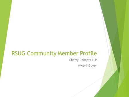 RSUG Community Member Profile Cherry Bekaert