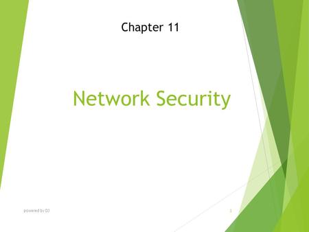 Network Security Chapter 11 powered by DJ 1. Chapter Objectives  Describe today's increasing network security threats and explain the need to implement.