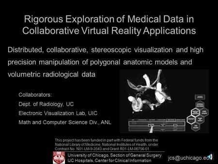 University of Chicago, Section of General Surgery UC Hospitals, Center for Clinical Information Rigorous Exploration of Medical Data.