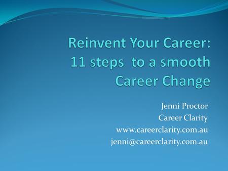 Jenni Proctor Career Clarity