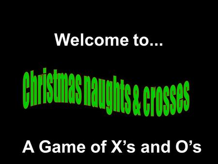 Welcome to... A Game of X’s and O’s Modified from a game Developed by Presentation © 2000 - All rights Reserved