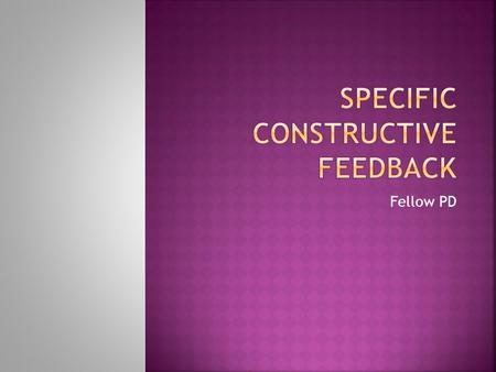 Fellow PD.  To keep students on course so they arrive successfully at their predetermined destination. ~ W. Fred Miser  “It is one thing to collect.