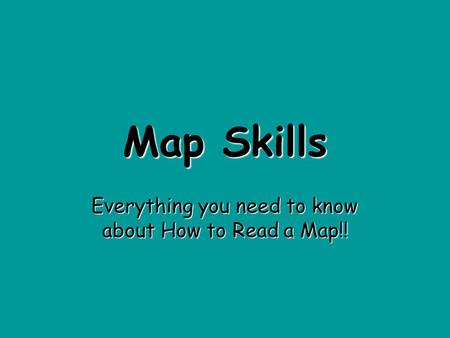 Map Skills Everything you need to know about How to Read a Map!!