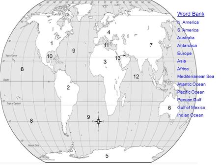 Word Bank N. America S. America