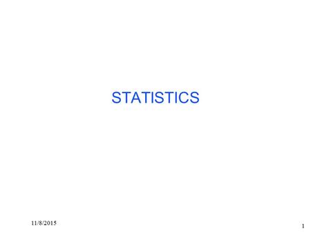 STATISTICS.