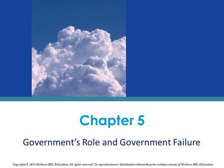 Government’s Role and Government Failure